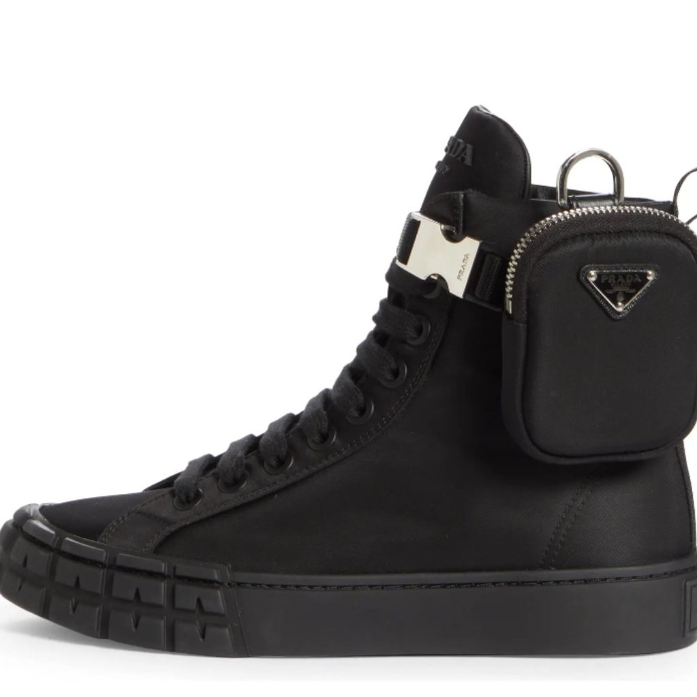 NWT Prada Wheel High Top Sneaker Size 37.5 - Picture 2 of 9